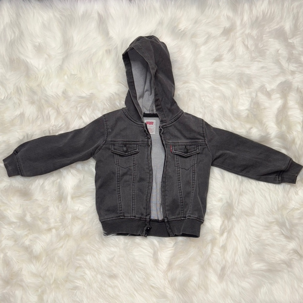 Levi's Gray Denim Hoodie Jacket